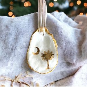 Palmetto Moon Oyster Shell Car Charm Ornament